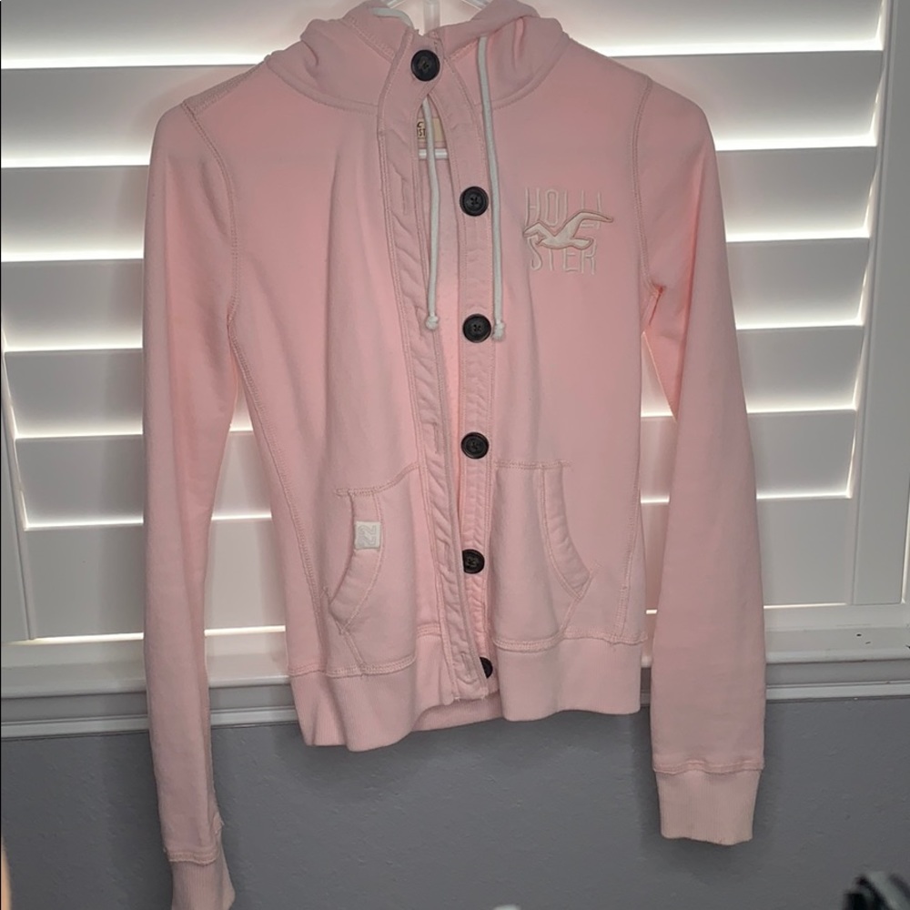 Button up hooded sweater